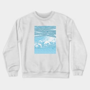 Dolphin Pattern Crewneck Sweatshirt